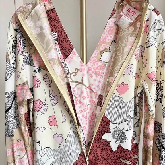 Vintage 70s Holly Gloria Moret of California Floral Boho Maxi Dress Size S/M - Picture 9 of 11